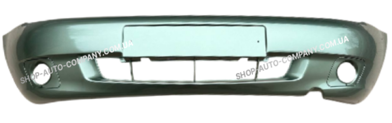 Бампер передній LADA(ВАЗ) 1118 під птф - у  колір кузова колумбійська зелень (322)